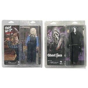 NECA Friday the 13th Part 2 Jason Voorhees & Ghost Face 8"  Retro Clothed Figure